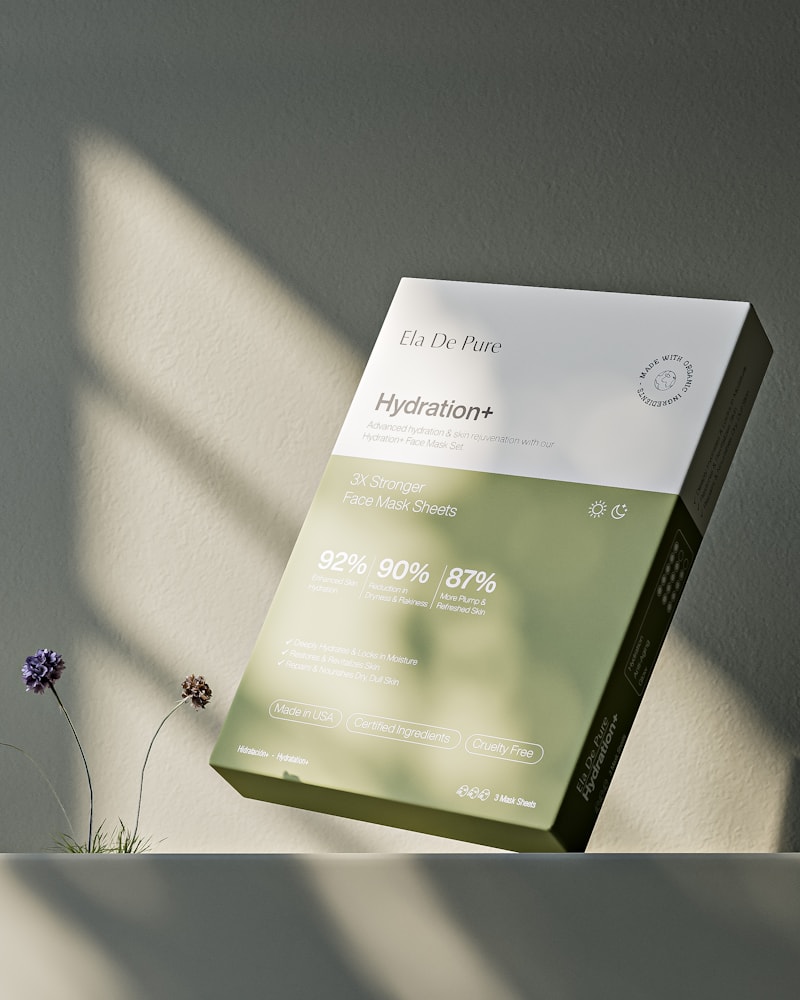 Elegant beauty flatlay with natural tones